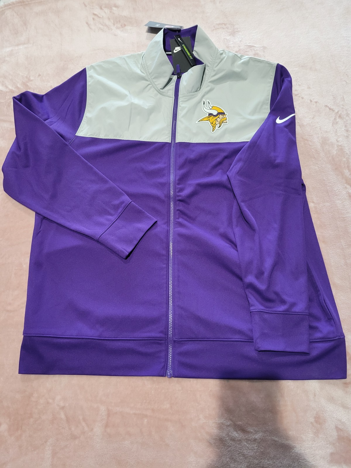 SACAI X NIKE Giacca da allenatore Nike NFL Minnesota Vikings full zip laterale taglia XL NKB6 008Y