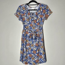 J. Jill Floral Shift Dress Women Size S Colorful Side Pockets Stretch Dopamine