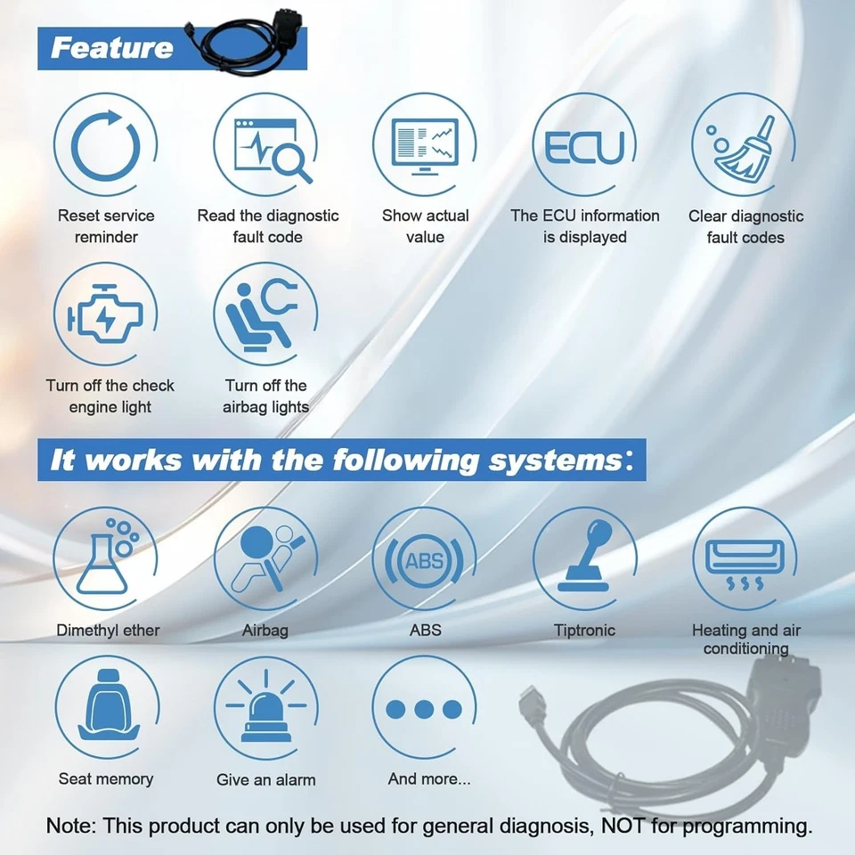 OBD2 II Diagnose Adapter Kabel für Porsche 911 / Piwis Steuergerät Scanner In... - Bild 4 von 4