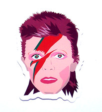 DAVID BOWIE Logo Die Cut Sticker Decal Music Band Rock & Roll Pop David Bowie