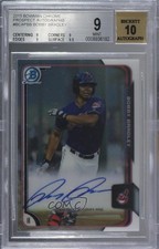 2015 Bowman Chrome Prospects Auto Bobby Bradley #BCAP-BB BGS 9 MINT Auto k0w