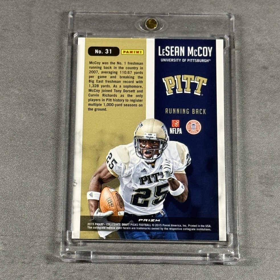 2015 Panini Prizm Collegiate Draft Picks LeSean McCoy #31 Stained
