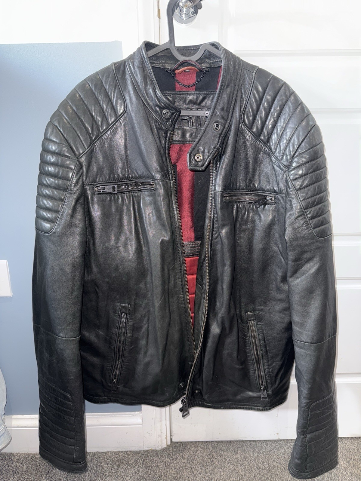Men’s Leather Jacket Superdry Idris Elba Limited Edition Rare XXL