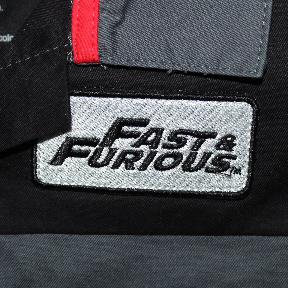 Fast & Furious Children's Work Shirt Youth S black gray button Toretto Universal - Image 2 of 4