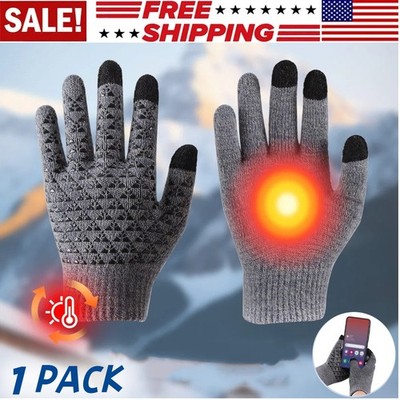 New USB Rechargeable Electric Heating Gloves Winter Warm Touchscreen Hand Warmer