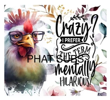 20oz Sublimation Tumbler Wrap Mentally Hilarious Ready To Press Heat Transfer