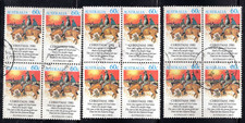 1981 Australia 60c Christmas - 3 x Blocks of 4 Used