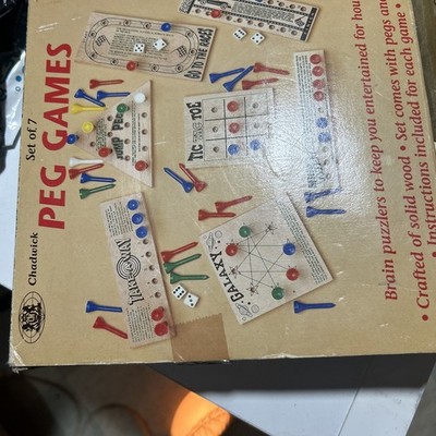 Chadwick Boardgame Set of 7 Peg Games 1989