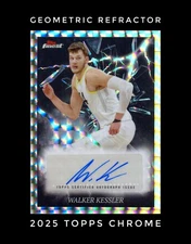 2024-25 Topps Finest Walker Kessler Electrifying Signatures Geometric Refractor