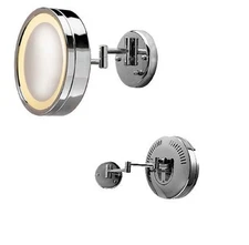 Jerdon HL85CD First Class Lighted Mirror DirectWire Triple Magnification Mirror