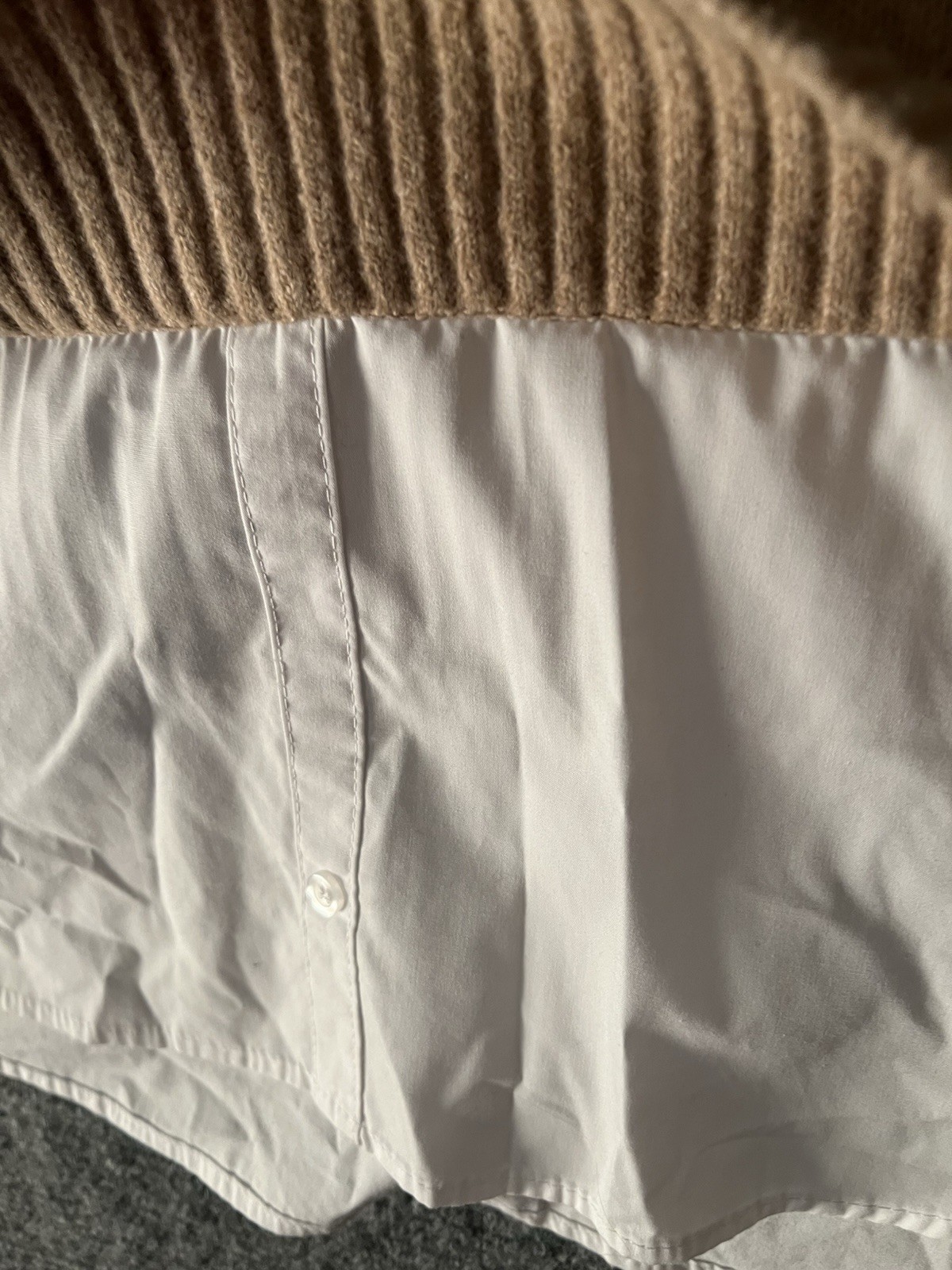 Primark Layered Women’s sweater vest shirt combo cropped vest and classic collar image 6