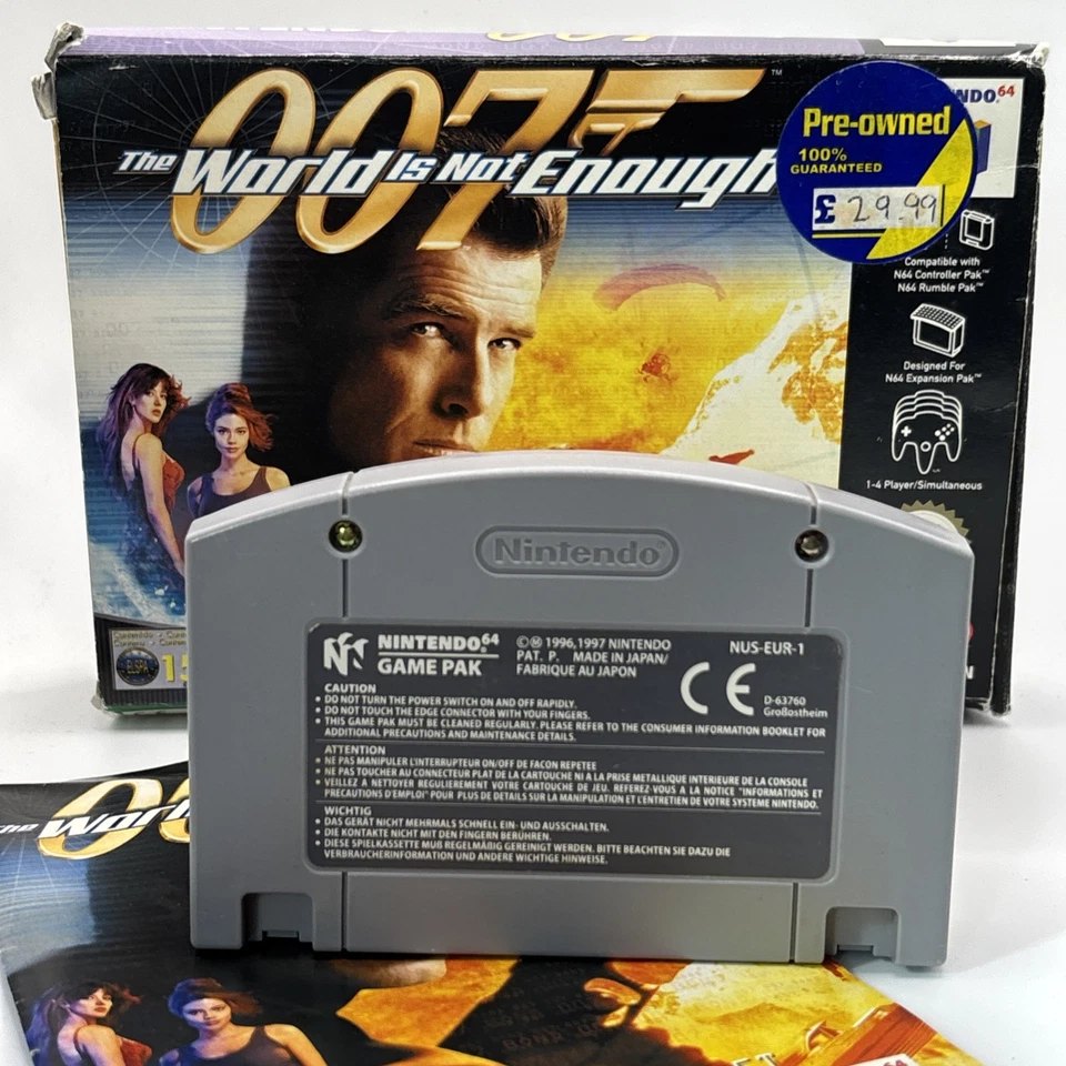 Nintendo 64 007 THE WORLD IS NOT ENOUGH- Complete with Box & Manual - Image 3 of 4
