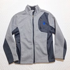 Spyder Youth Boys Full-Zip Sweater Jacket Charcoal Heather- Size 7/8