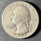 1941-D Silver Washington Quarter (Circulated) - (#2043) Very Fine Condition
