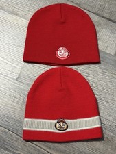 Ohio State University Buckeyes Red Wide Knit Embroidered Beanie Hat Warm College