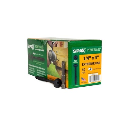 SPAX 4581820701005 1/4 x 4'' T-Star Washer Head Black HCR (High Corrosion Resista
