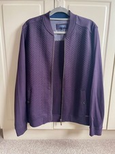 Ted Baker Men’s Bomber Jacket, Size 4, Plum