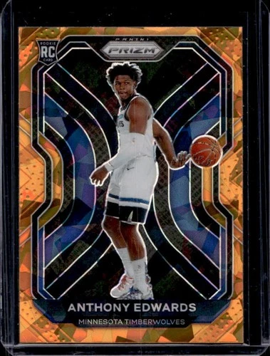 2020-21 Prizm Anthony Edwards RC Orange Ice Prizm #258 Timberwolves