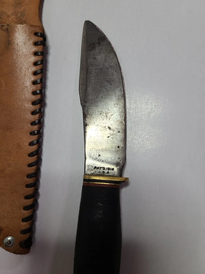 CUCHILLO GLADSTONE CANICAS ANTIGUO 1916 CON FUNDA. **LEER** Foto 3 de 4