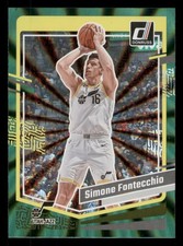 Simone Fontecchio 2023-24 Donruss #143 Green Laser Holo Utah Jazz