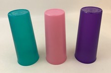 Tupperware Pastel  107 Tall Tumbler 6.5" Cups Made USA Set of 3 Lot C