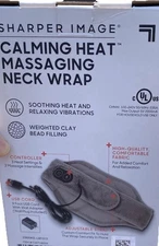 Sharper Image Neck Wrap Calming Heat Massaging for Pain/Comfort