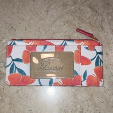 Buxton Women's Floral Wallet with Zipper, Card Slots, and Logo Accent