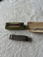 Vintage M HOHNER Vest Pocket Harp Mini Harmonica Made In Germany