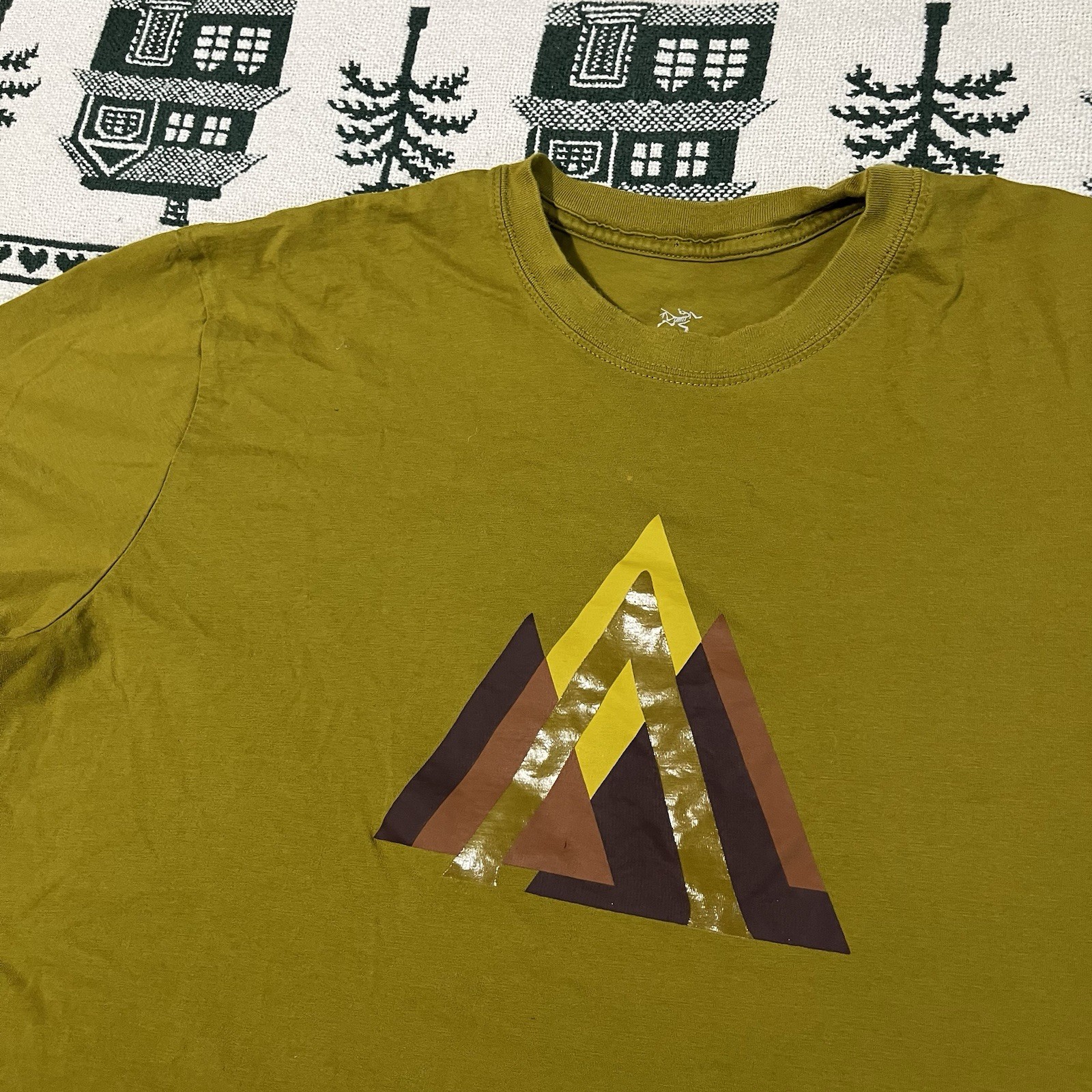 ARC'TERYX T shirt grafica Arcteryx Mountain taglia XL logo Arc Bird manica corta Gorpcore