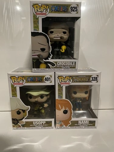 Usopp (401), Crocodile (925), Nami (328) Funko Pop One Piece LOT