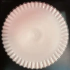 Fenton Vintage 1960’s Silver Crest Pink Milk Glass 13” Pedestal Cake Stand