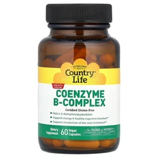 Country Life Coenzyme B-Complex Caps 60 Vegan Capsules Gluten-Free, GMP Quality
