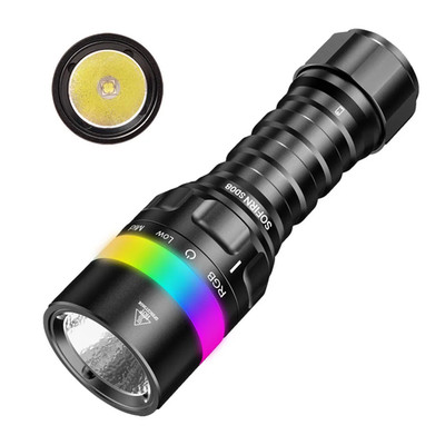 Sofirn SD08 Scuba Diving Flashlight 3200Lm SST70 LED 360° RGB Waterproof
