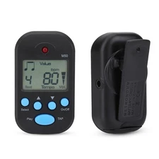 Mini Digital Beat Tap M50 Tempo Metronome Clip Musical Instruments (Black)