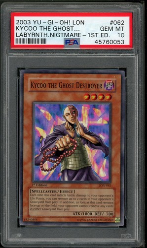 Kycoo The Ghost Destroyer LON-062 1st Edition Super Rare Yugioh PSA 10 *053