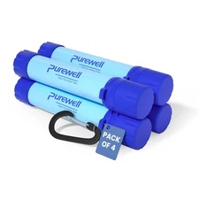 Purewell Outdoor Water Filter Personal Water Filtration Straw Emergency Survi...