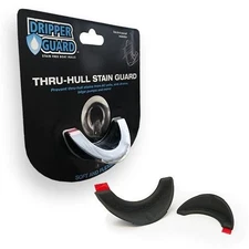 Dripper Guard  - Small Black - Thru-hull prevents generator pump stain boat