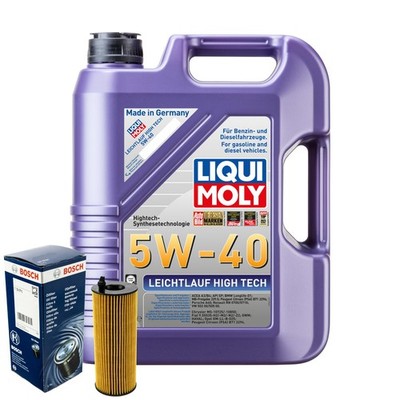 Motoröl 5W40 LIQUI MOLY High Tech 5L+BOSCH Ölfilter