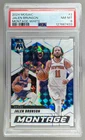 127667433 Jalen Brunson 2024 Panini Mosaic #2 White Montage /25 PSA 8