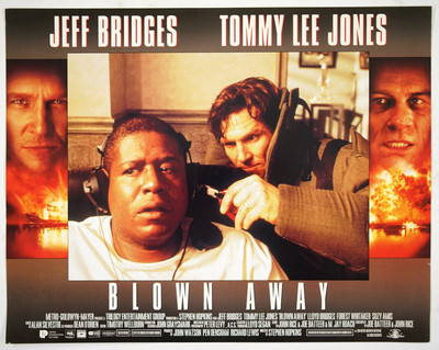 BLOWN AWAY Orig Movie Lobby Card 1994 JEFF BRIDGES, TOMMY LEE JONES, F. WHITAKER
