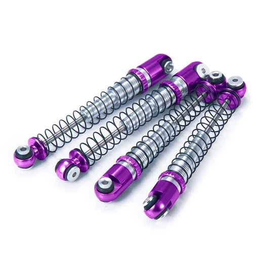 4Pcs Aluminum RC Shock Absorber Damper 48mm Purple For 1/24 Axial SCX24 90081 RC