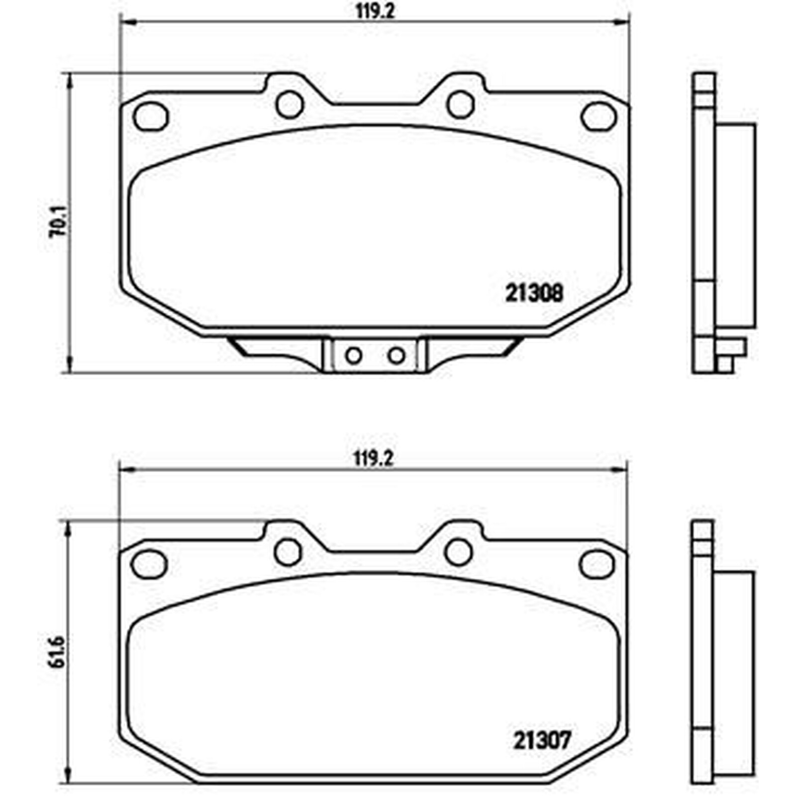 Brembo Front Brake Pad Set (2 Wheels on 1 Axle) P 56 025 / P56025