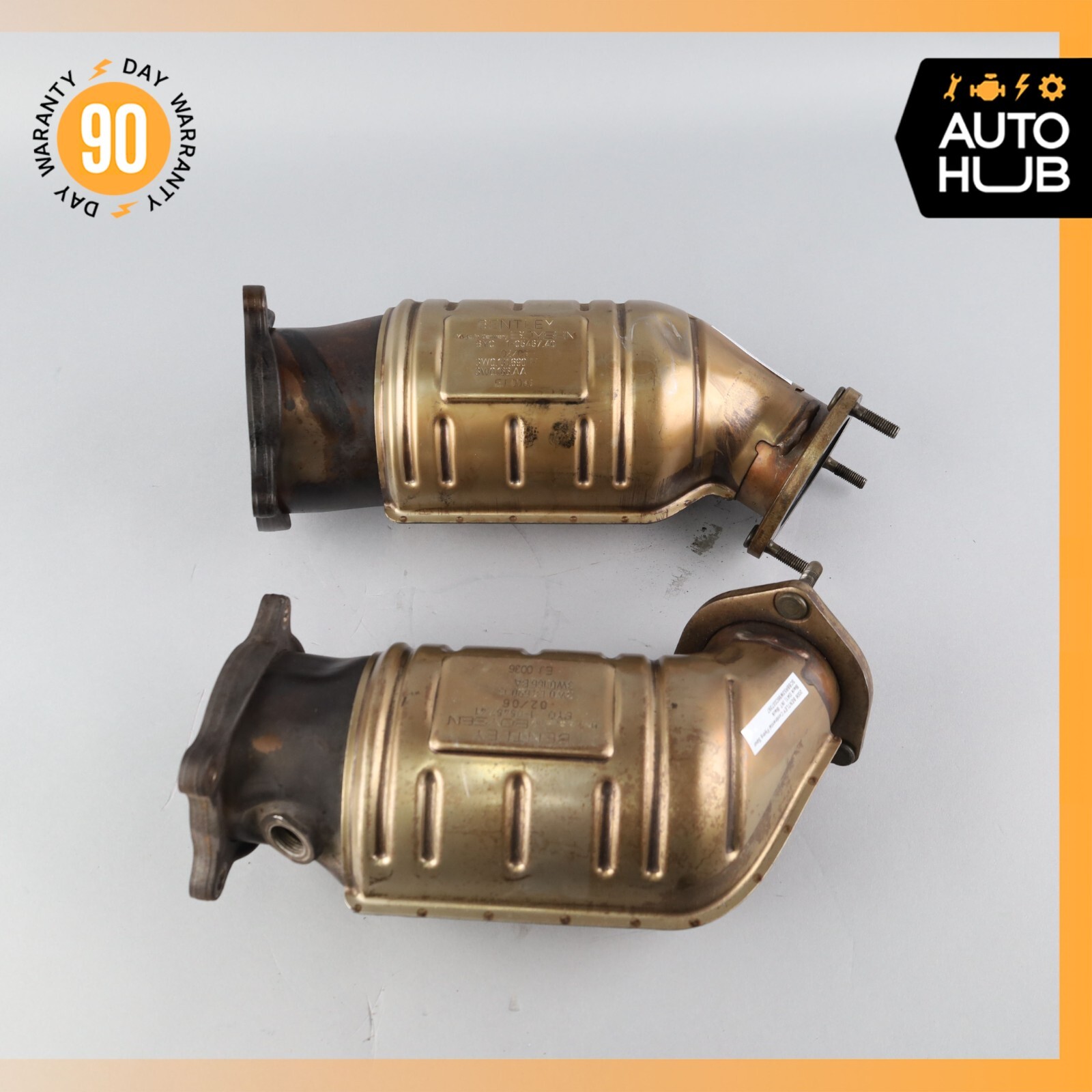 03-06 Bentley Continental Flying Spur Exhaust Downpipe Left & Right Set OEM 67k