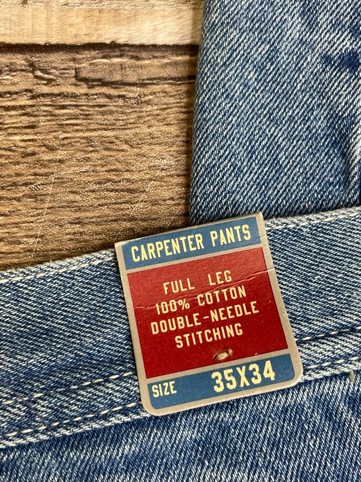 Jeans Carpenter De Colección Steve and Barrys Hombres 36x34 Azul Denim Sueltos Años 90 Y2K (Etiqueta 35) Foto 4 de 4