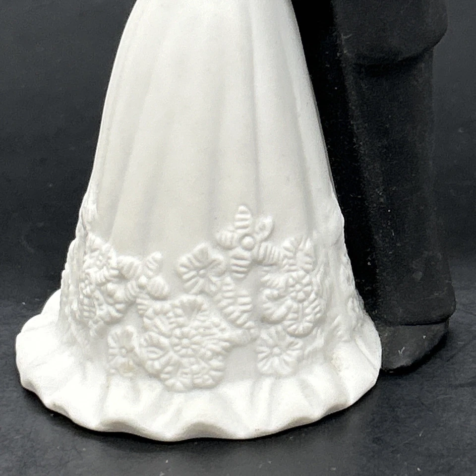 Lote De Colección De 2 Estatuillas De Porcelana Lefton Novia Y Novio Pastel Toppers Foto 3 de 4