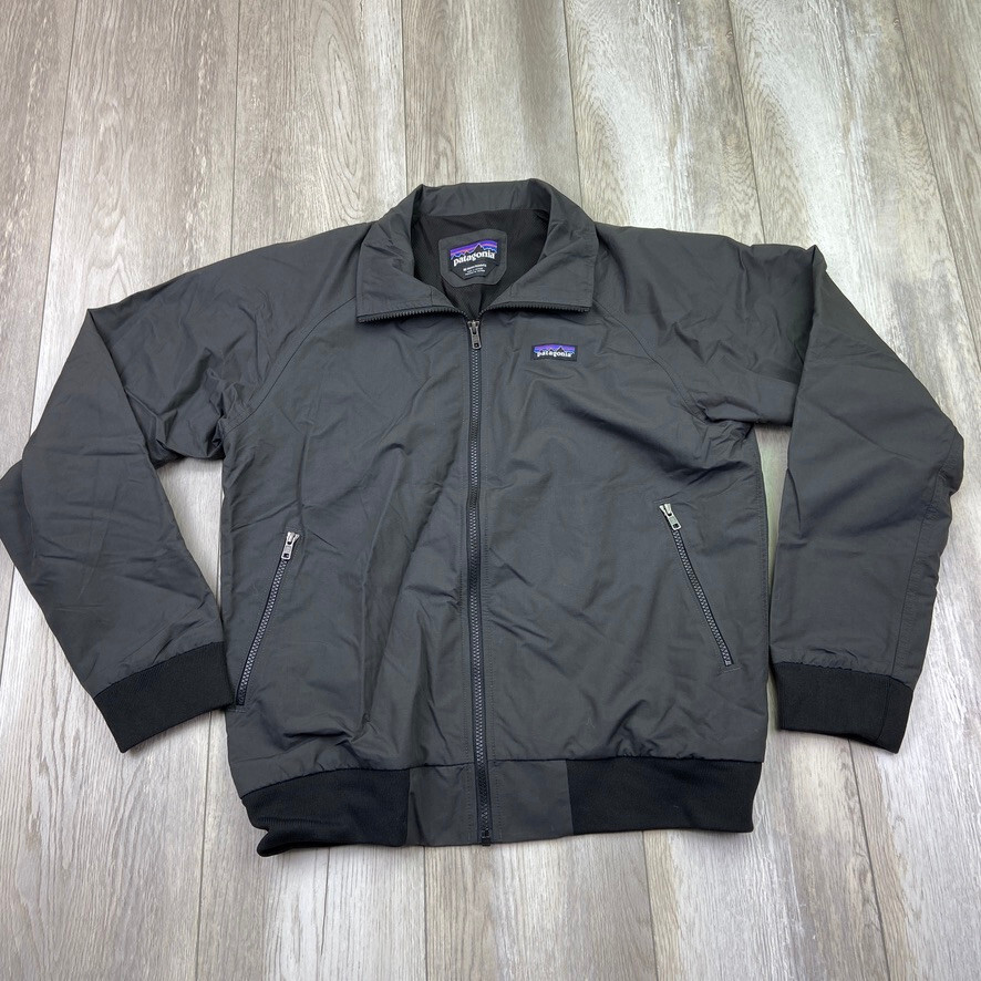 Chaqueta cortavientos Patagonia para hombre gris medio negra cremallera completa 28151 para hombre