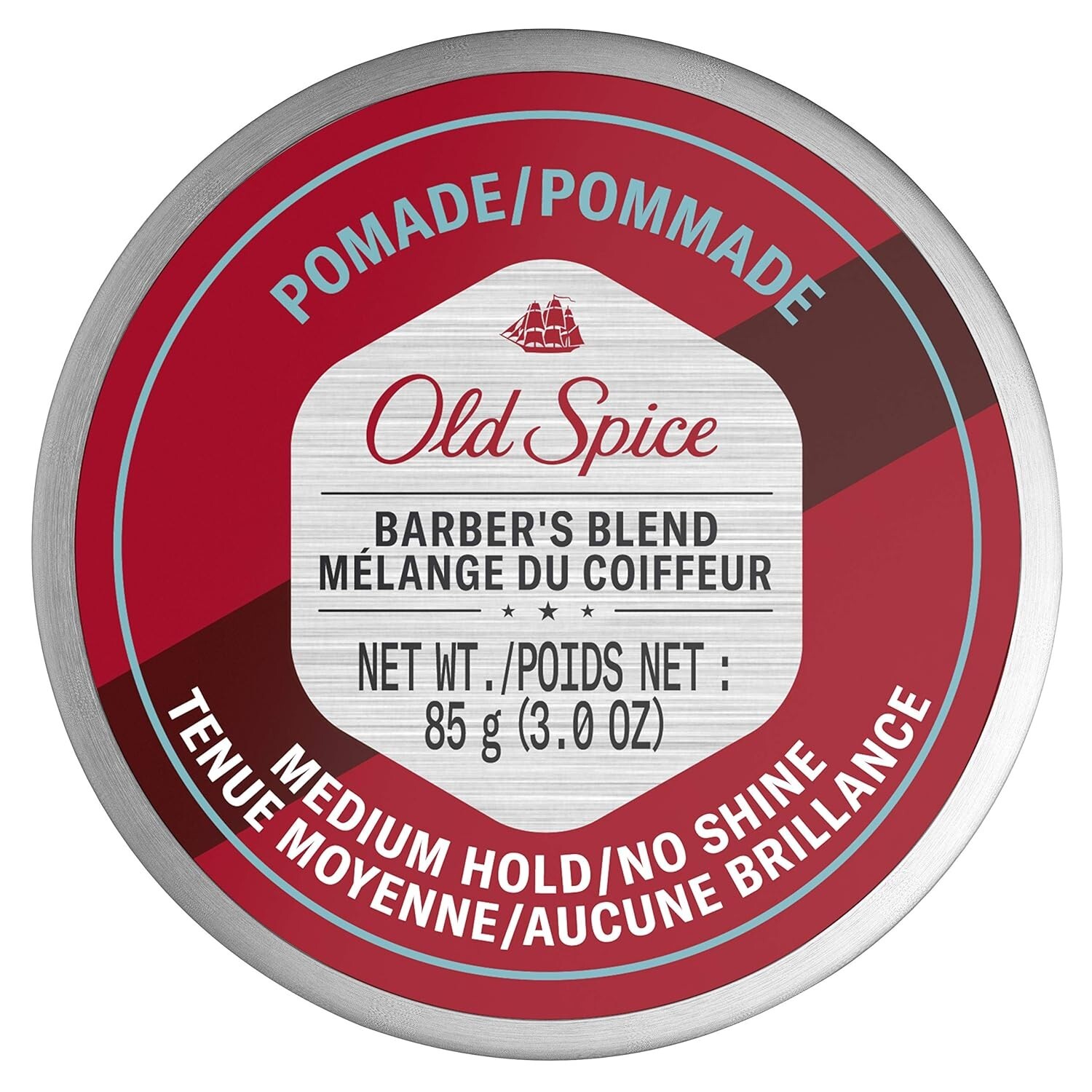 Old Spice Hair Styling Pomade for Men, Medium Hold / No Shine 3 OZ