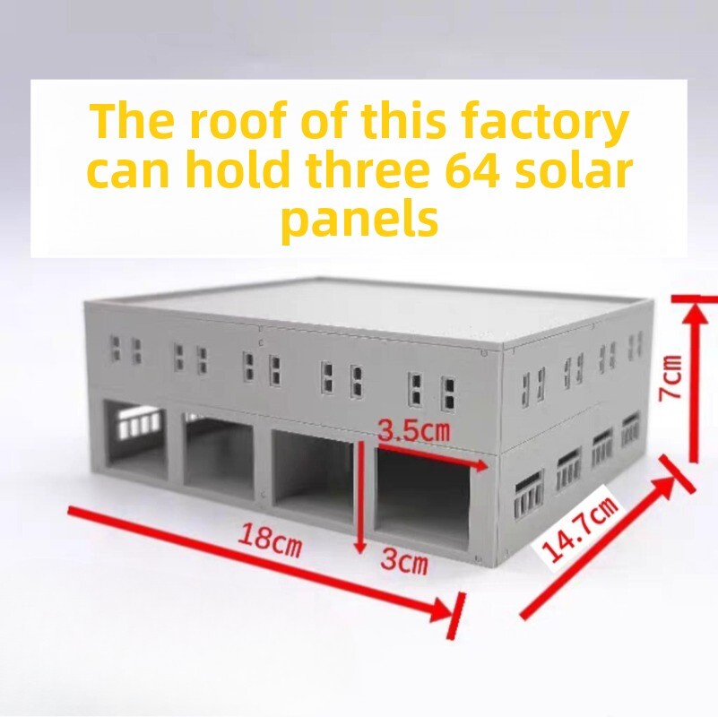 1:64/87 Diorama HO Scale Building Railway Solar PV Panel Tower Scene ...