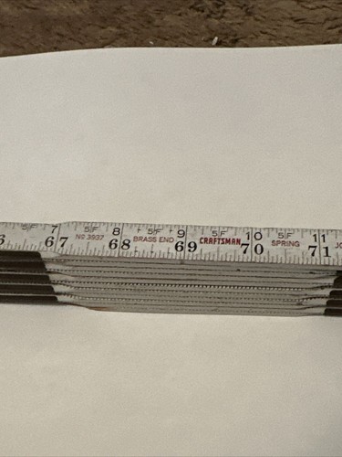 Craftsman#3937 Folding Rule Great shape Preowned - Picture 2 of 2