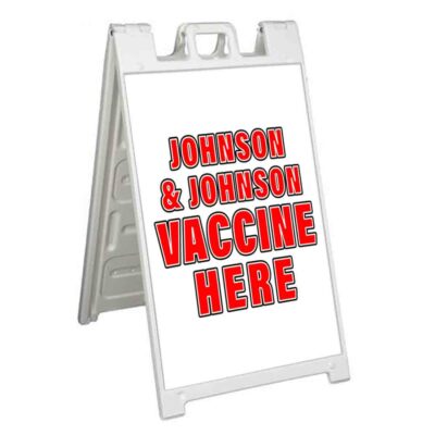 VACCINE HERE Signicade 24x36 Aframe Sidewalk Decal Sign Banner MEDICAL VIRUS